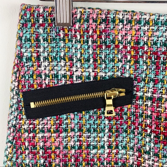 Loft Womens Multicolor Tweed Skirt, Size 2 Petite - Picture 3 of 8